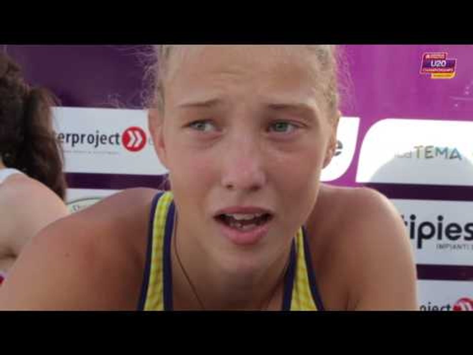Alina Shukh (UKR) after winning Gold in the Heptathlon