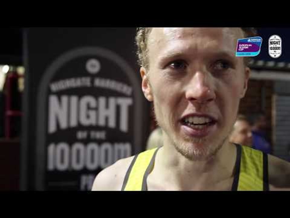 Richard Ringer after winning the 2018 European 10,000m Cup
