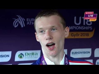Max Burgin (GBR) after winning Gold in the 800m