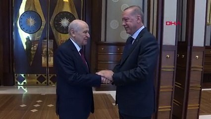 Cumhurbaşkanı Erdoğan,  MHP Genel Başkanı Bahçeli’yi kabul etti
