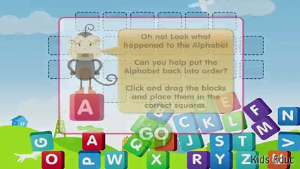 Put the Alphabet in Alphabetical Order, Alphabet Songs, 3D Animation Learning ABC