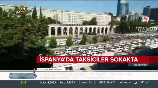 İspanya'da taksiciler sokakta