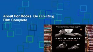 About For Books  On Directing Film Complete