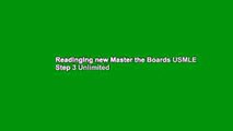 Readinging new Master the Boards USMLE Step 3 Unlimited