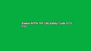 Ebook NFPA 101 Life Safety Code 2018 Full