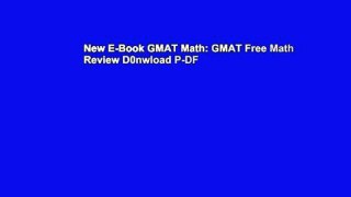 New E-Book GMAT Math: GMAT Free Math Review D0nwload P-DF