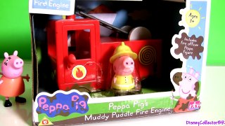 Peppa Pig Firetruck Engine Car Using Play Doh Muddy Puddles il Camion dei Pompieri Play Dough