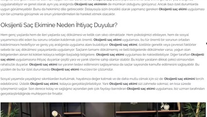 Oksijenli Saç Ekimine Neden İhtiyaç Duyulur?