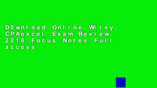 D0wnload Online Wiley CPAexcel Exam Review 2016 Focus Notes Full access