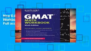 New E-Book Kaplan GMAT Math Workbook (Kaplan Test Prep) Full access