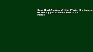 Open EBook Proposal Writing: Effective Grantsmanship for Funding (SAGE Sourcebooks for the Human