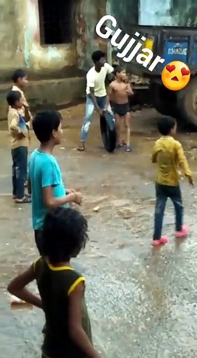 Have you seen a boy rolling inside a tyre. Watch this!