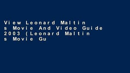 View Leonard Maltin s Movie And Video Guide 2003 (Leonard Maltin s Movie Guide (Mass Market)) online