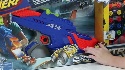NERF  NITRO  MOTOFURY RAPID RALLY - Kids Unboxing Toys