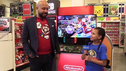 President of Play Ariana checks out Nintendo Switch!