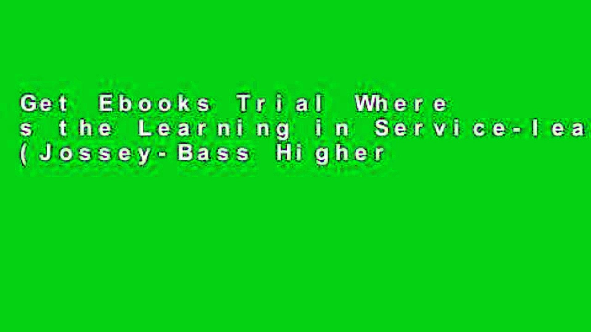 ⁣Get Ebooks Trial Where s the Learning in Service-learning? (Jossey-Bass Higher and Adult Education