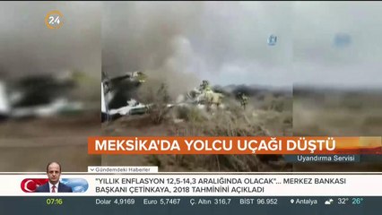Meksika'da yolcu uçağı düştü