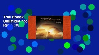 Trial Ebook  Accounting Fundamentals Unlimited acces Best Sellers Rank : #2