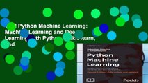 Trial Python Machine Learning: Machine Learning and Deep Learning with Python, scikit-learn, and