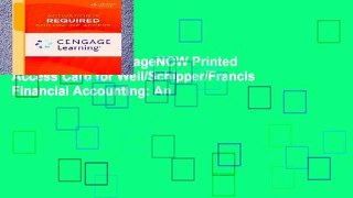 Favorit Book  CengageNOW Printed Access Card for Weil/Schipper/Francis  Financial Accounting: An