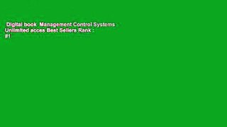 Digital book  Management Control Systems Unlimited acces Best Sellers Rank : #1