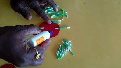 DIY BEST USE OF EARBUDS FOR HOME DECORATION ||HOW TO USE WASTE MATERIAL