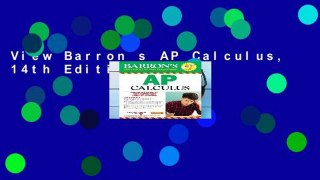 View Barron s AP Calculus, 14th Edition online