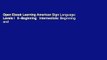 Open Ebook Learning American Sign Language: Levels I   II--Beginning   Intermediate: Beginning and