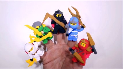 Lego Ninjago Nursery Rhyme Song, Play Doh Finger Family