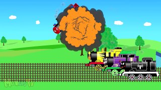 Superheroes Trains Racing Train Video For Kids Children Cartoon