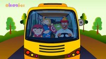 The Wheels On The Bus Nursery Rhyme SuperHeroes Cartoon for Children and Kids Songs Bus So