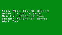 View What You Re Really Meant to Do: A Road Map for Reaching Your Unique Potential Ebook What You