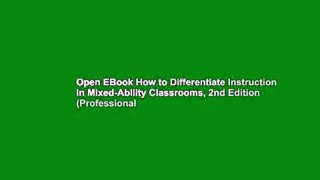 Open EBook How to Differentiate Instruction in Mixed-Ability Classrooms, 2nd Edition (Professional