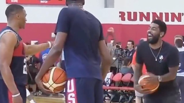 Kyrie Irving BREAKS UP FIGHT Between Kevin Durant And Russell Westbrook!