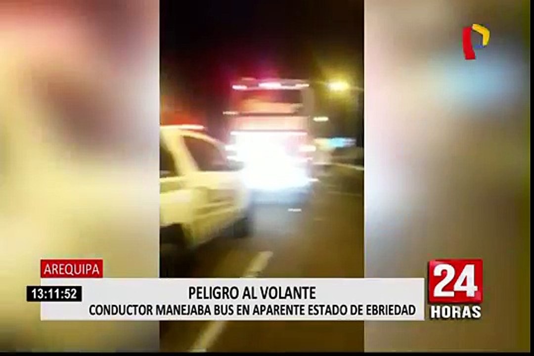 Arequipa: intervienen a chofer de bus interprovincial que manejaba en estado de ebriedad