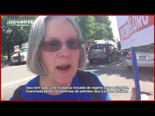 Protesto na OEA em apoio à Venezuela, por Aline Piva