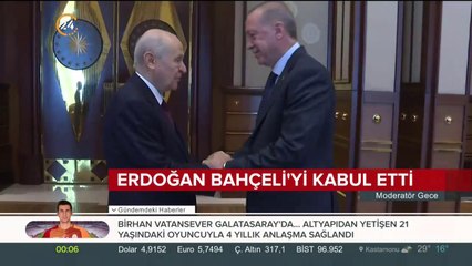 Cumhurbaşkanı Erdoğan, Bahçeli'yi kabul etti