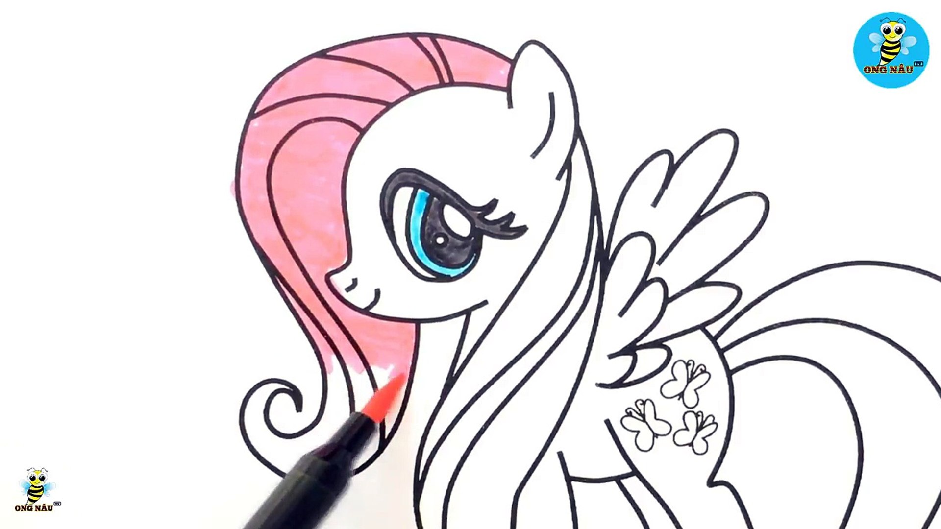 Vẽ Và Tô Màu Ngựa Pony Dễ Thương | How To Draw And Coloring Pages Cute  Little Pony Ong Nâu – Видео Dailymotion