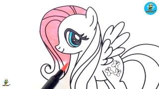 Vẽ Và Tô Màu Ngựa Pony Dễ Thương | How to draw and Coloring Pages Cute Little Pony Ong Nâu