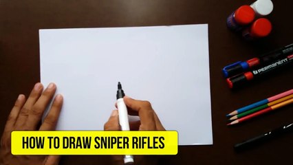 How to draw SNIPER RIFLES (GUN)