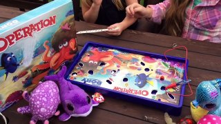 Finding Dory operation Game W Princess Ella & Play Doh Girl from Fun Fory. Real baby tu