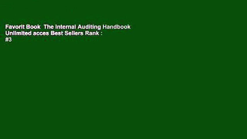 Favorit Book  The Internal Auditing Handbook Unlimited acces Best Sellers Rank : #3