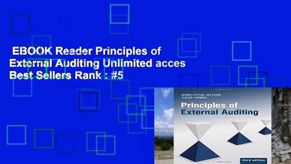 EBOOK Reader Principles of External Auditing Unlimited acces Best Sellers Rank : #5