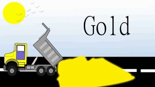 Learn Colors With Dump Trucks For Children, Trucks Dumping Different Colors by JeannetChannel