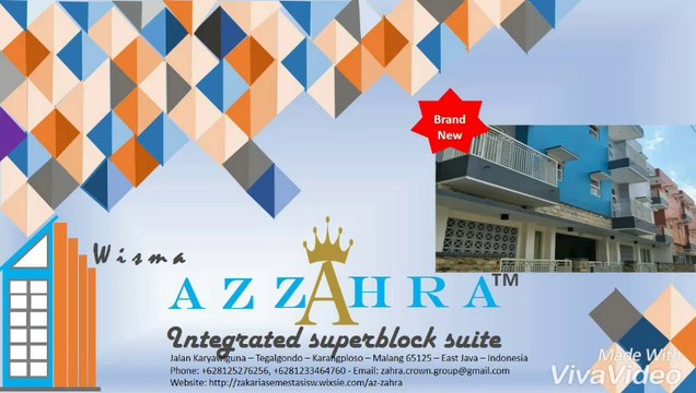 The Az Zahra Malang - Dekat UMM UB Polinema UIN Malang. Representasi Integrated Superblock Suite bagi Anda yang menginginkan kesuksesan studi di Malang