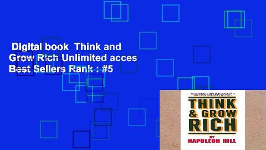 Digital book  Think and Grow Rich Unlimited acces Best Sellers Rank : #5