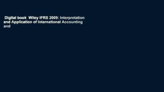 Digital book  Wiley IFRS 2009: Interpretation and Application of International Accounting and