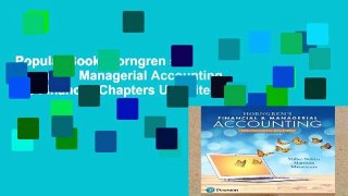 Popular Book  Horngren s Financial   Managerial Accounting, The Financial Chapters Unlimited