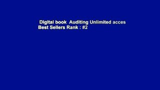 Digital book  Auditing Unlimited acces Best Sellers Rank : #2