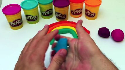 Play Doh rainbow How to do it easy play dough unboxingsurpriseegg